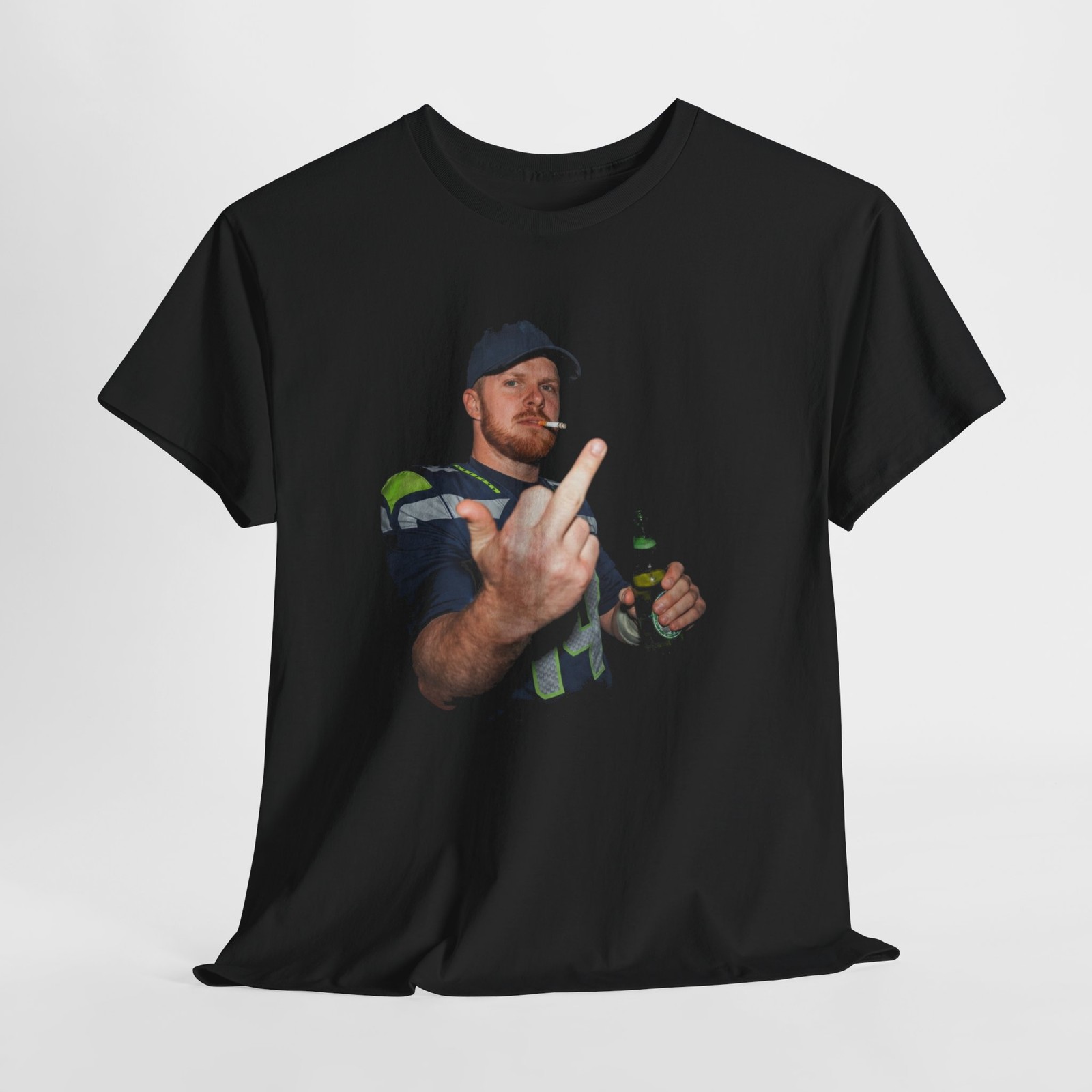 Ernest Jones & Sam Darnold Middle Finger Shirt, cut for this seahawks