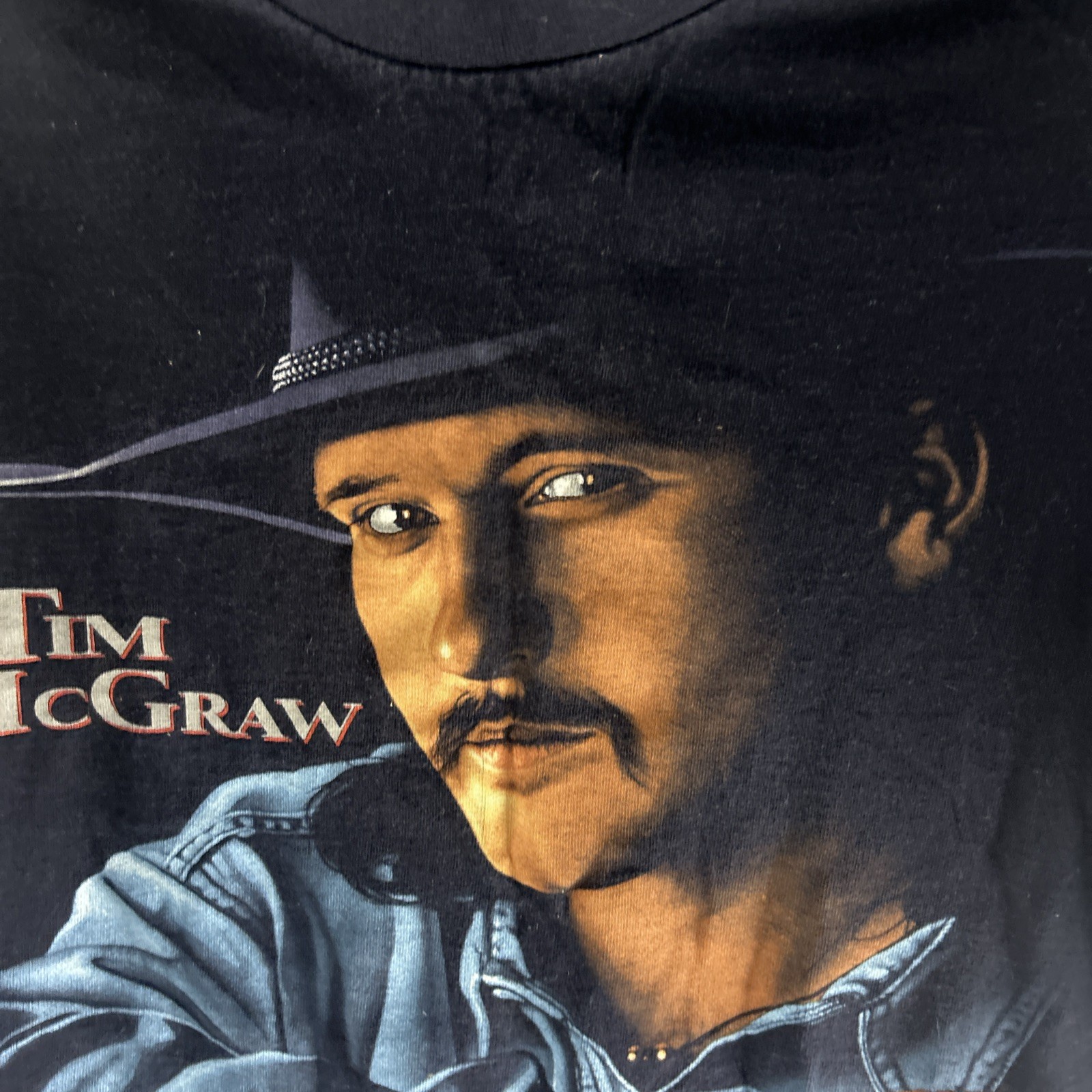 Tim McGraw Don't Take The Girl Black Single Stitch VTG T-Shirt Unknown Size gallery