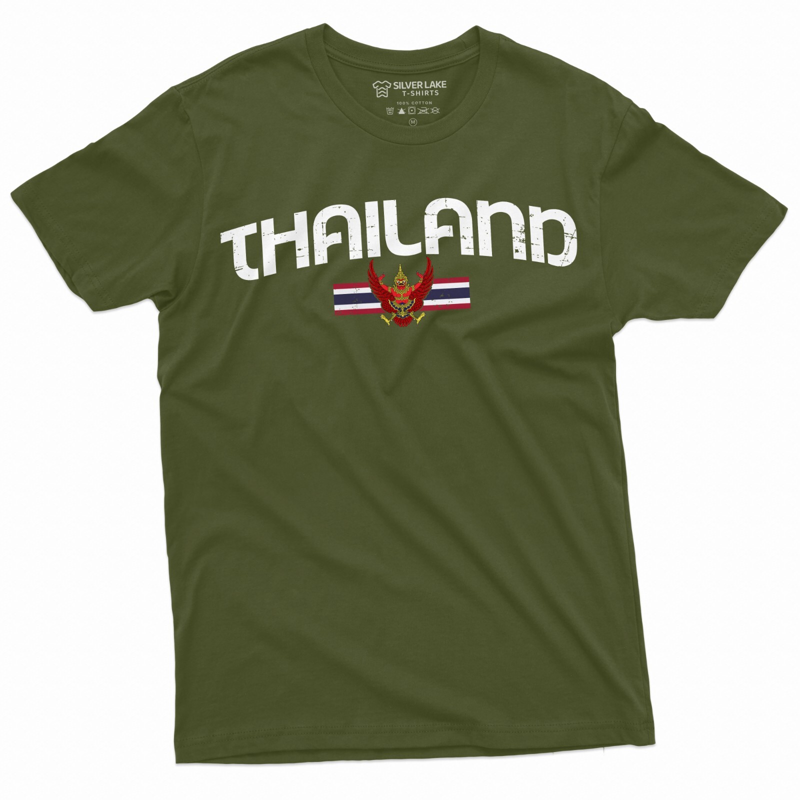 Men's Thailand T-shirt Thai Flag Coat of Arms Country Heritage Diaspora Shirt gallery