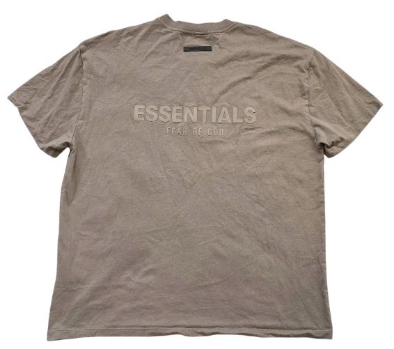 Fear Of God Essentials Men's Crew Neck Cotton Taupe Beige T Shirt! L Excellent gallery
