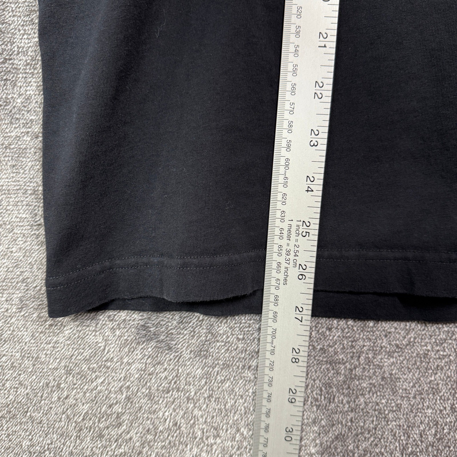 Lands End Super-T Shirt Mens L Black Mock Neck Long Sleeve Cotton gallery