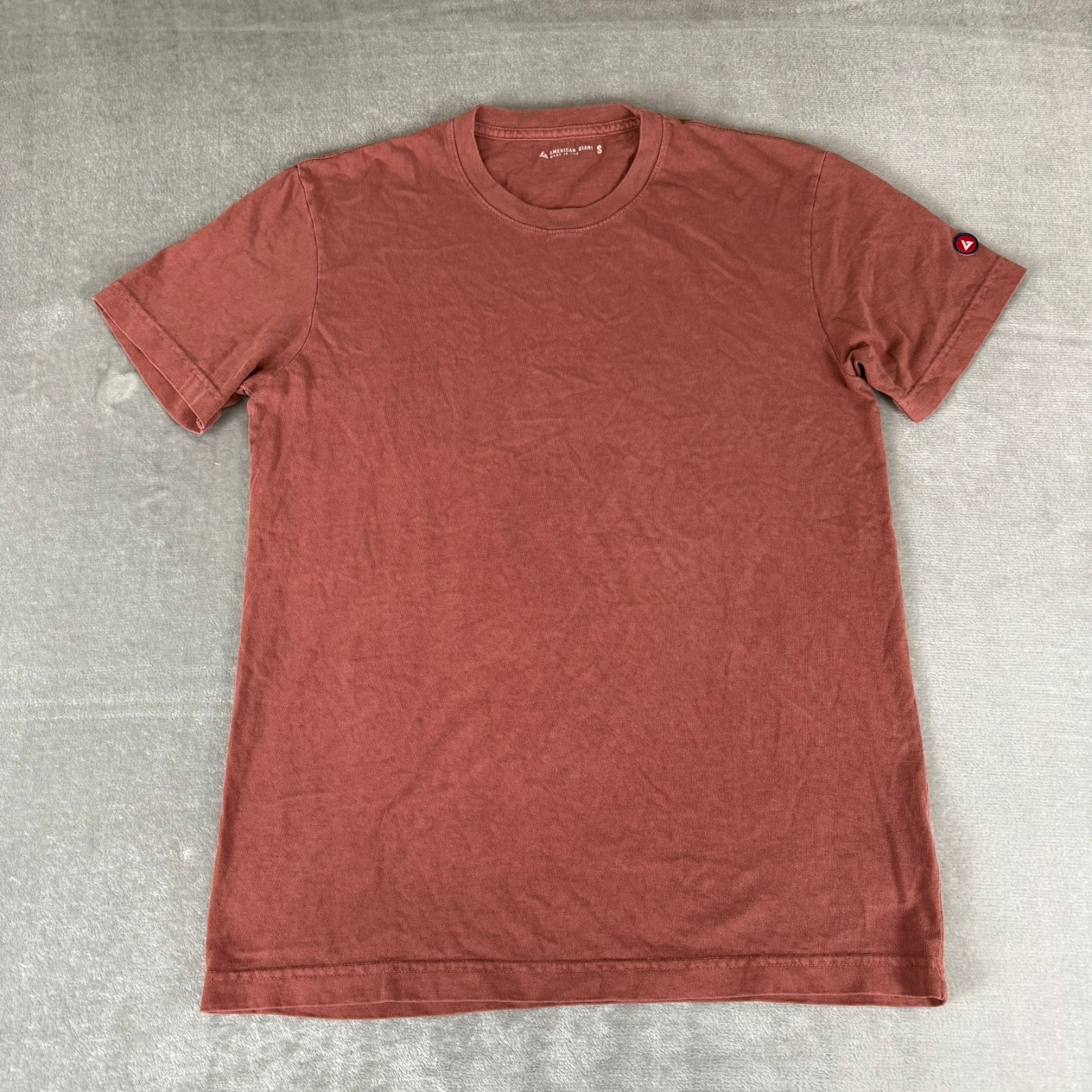 American Giant Vintage Crew Tee T-Shirt Mens Small Spiced Apple Red USA New NWOT gallery