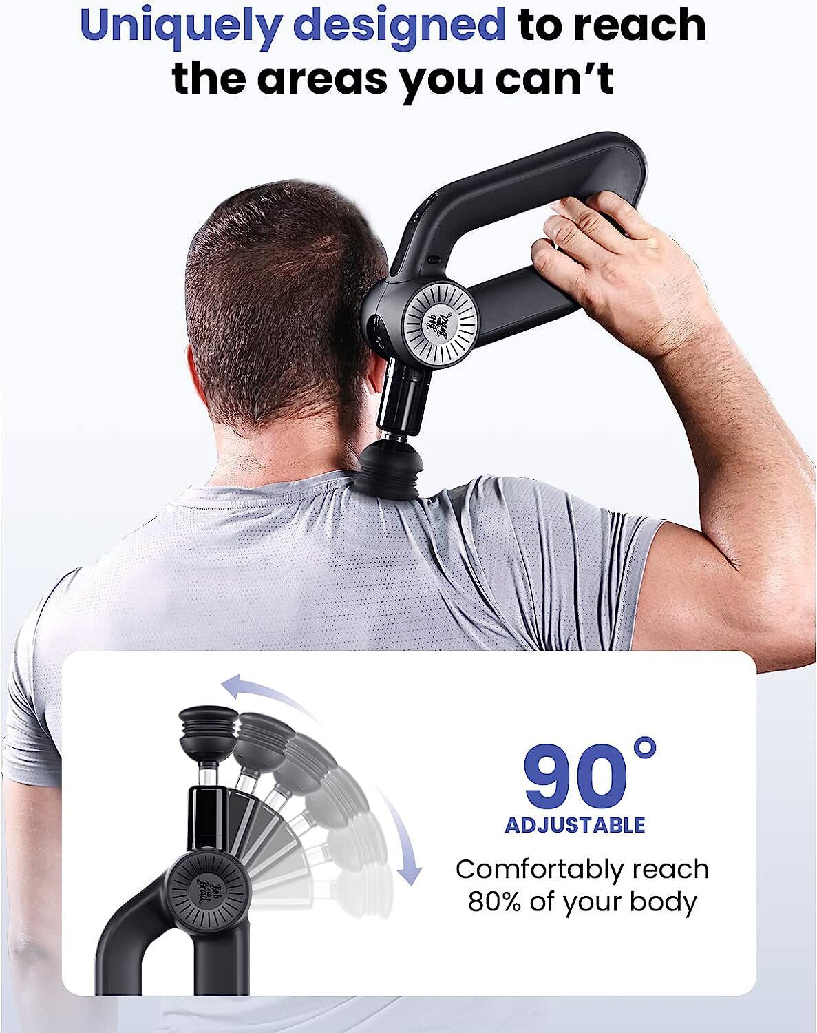 BOB and Brad D6 Heated Deep Tissue Percussion with 16mm Amplitude for Athletes