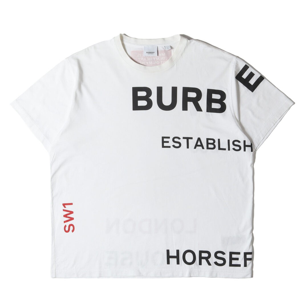 BURBERRY T-shirt White Size: L | 21SS Tissue Horseferry Multi-logo Used BEEG-0