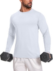 Men’s UPF 30+ Sun Protection Shirts Performance Long Sleeve Tshirt Moisture Wicking…
