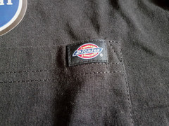 DICKIES HEAVY WEIGHT BLACK CREW NECK POCKET T SHIRT MEN’S SIZE M NWT