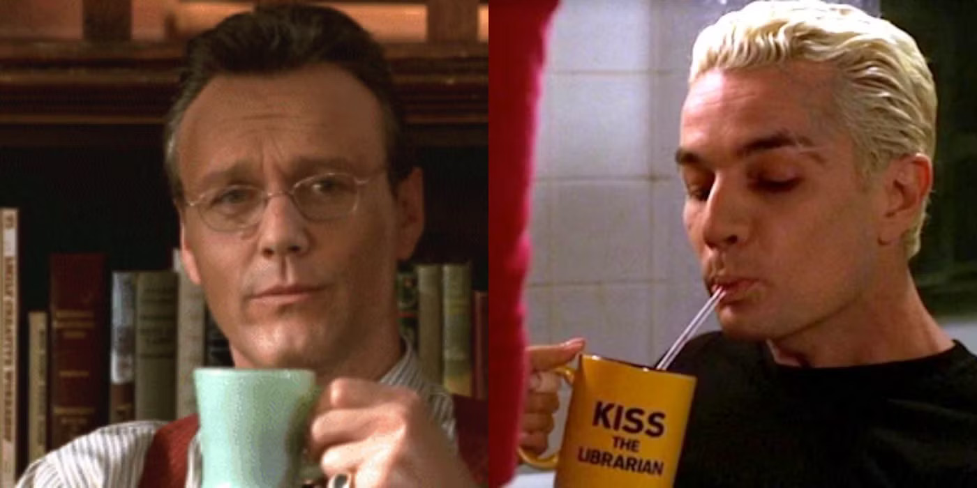 Buffy the Vampire Slayer T-Shirt ✩ SPIKE + GILES Tea Party ♡ Vintage Retro TV! gallery