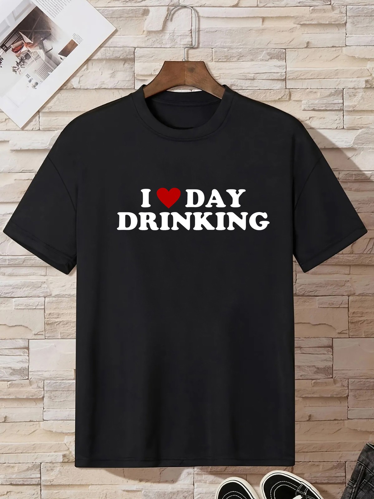 Men's Casual Short-Sleeve T-Shirt Letter Design - Breathable , Machine Washable√ gallery