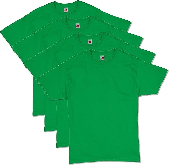 Hanes Men Crew neck T-Shirt 4-Pack ComfortSoft 100% Cotton Heavyweight Tee Plain gallery