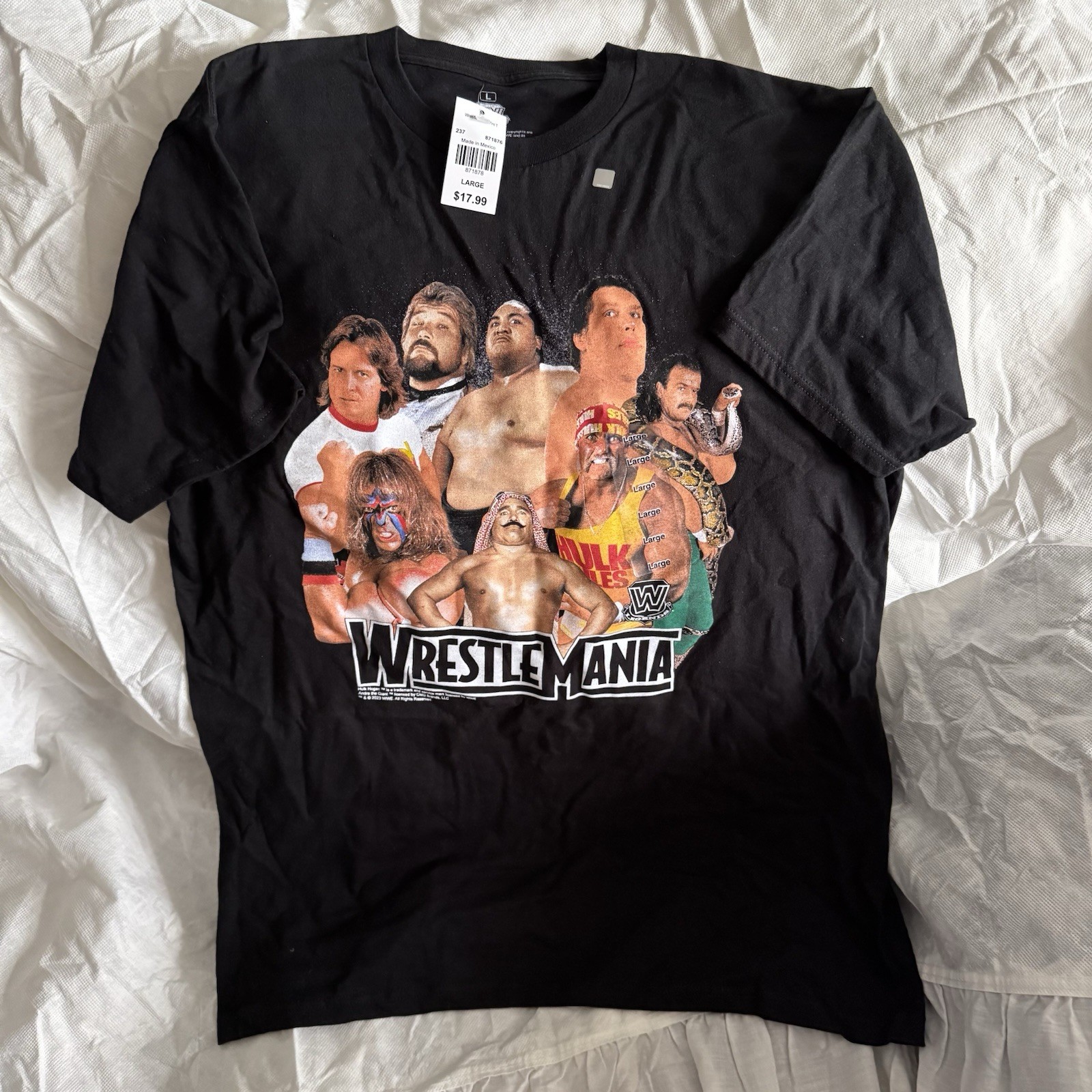 WWE Wrestle Mania Super Stars Legends Retro Graphic Shirt Hulk Hogan Andre Giant gallery
