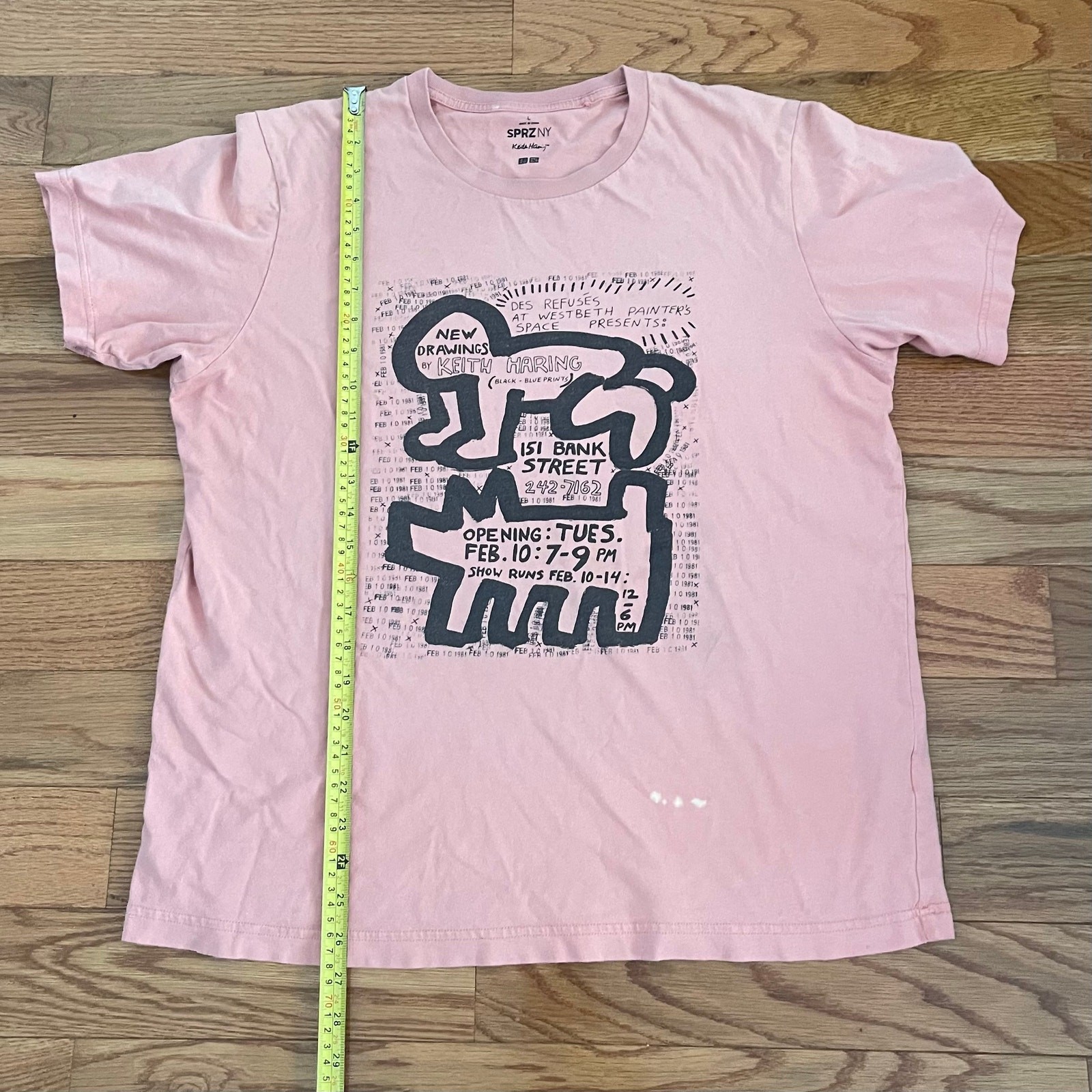 Keith Haring Uniqlo Mens L SPRZ NY T Shirt Salmon Pink Pop Art Short Sleeve gallery