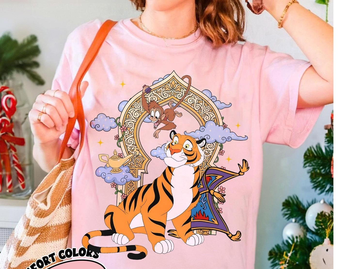 Retro Aladdin Friends Shirt, Rajah Tiger and Abu Monkey Tee gallery