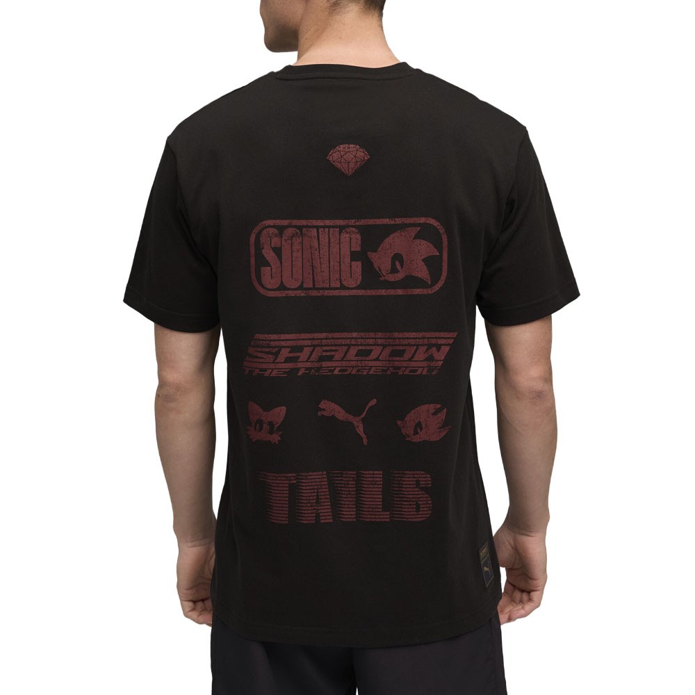 PUMA X Sonic The Hedgehog Relaxed Graphic Crew Neck Short Sleeve T-Shirt Mens S gallery