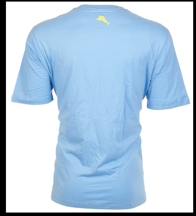 $45 TOMMY BAHAMA Sky Blue ROW WITH THE FLOW Relaxed Fit Short Sleeve T-shirt gallery