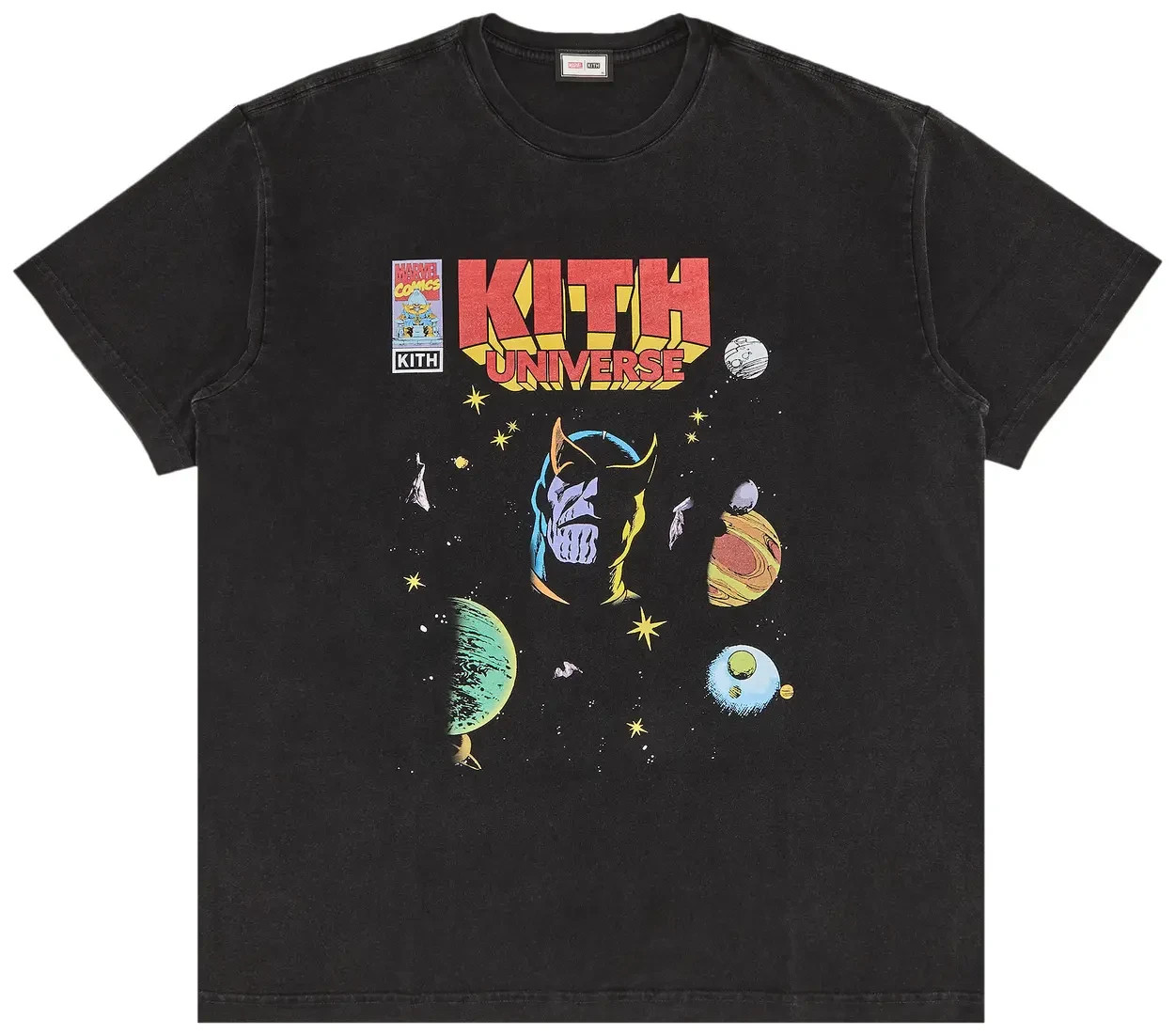 🔥 Kith Marvel Infinity Universe Vintage Tee Black Size Large