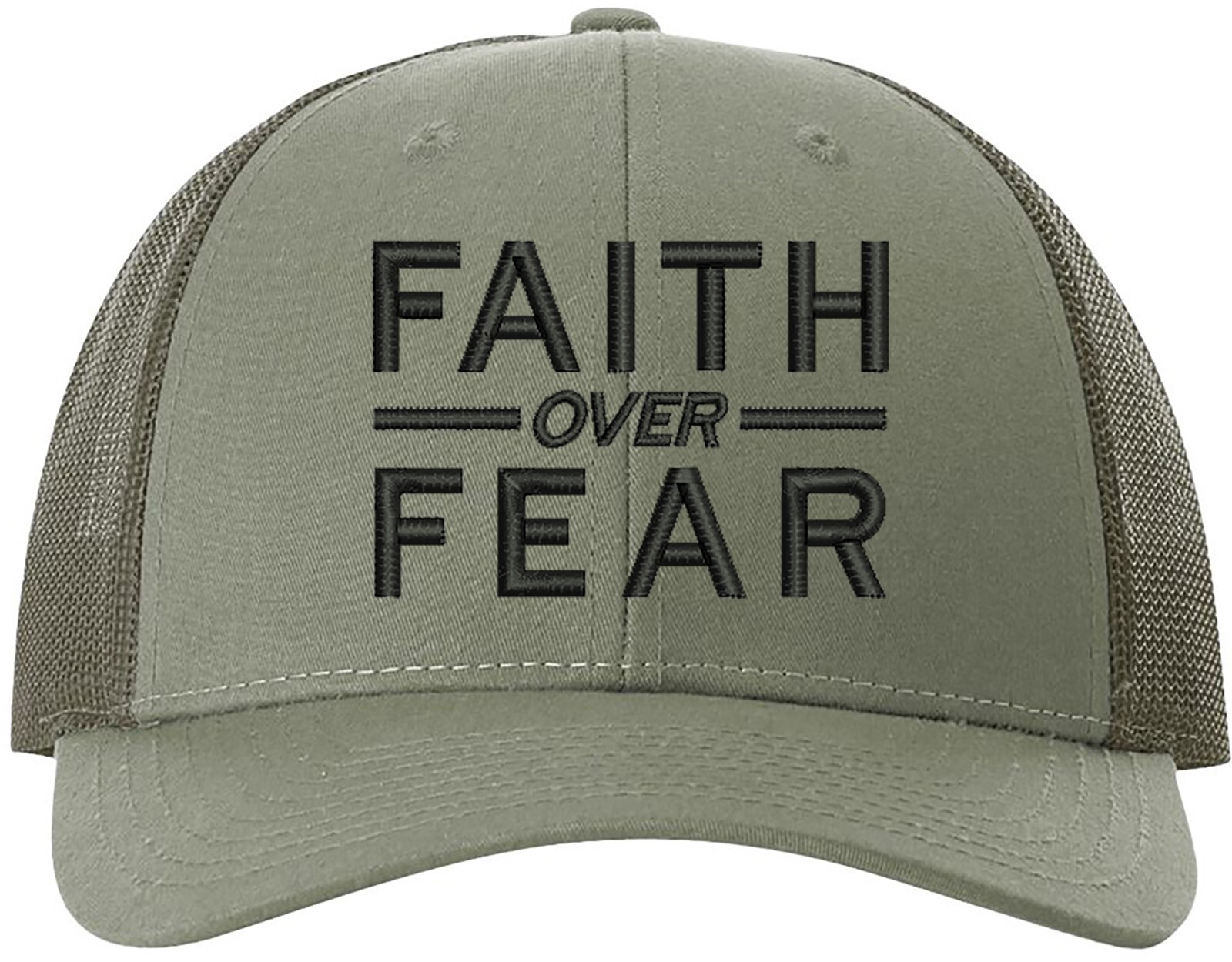 Faith Over Fear God Prayer Richardson Embroidered One Size Fits All Trucker Hats gallery