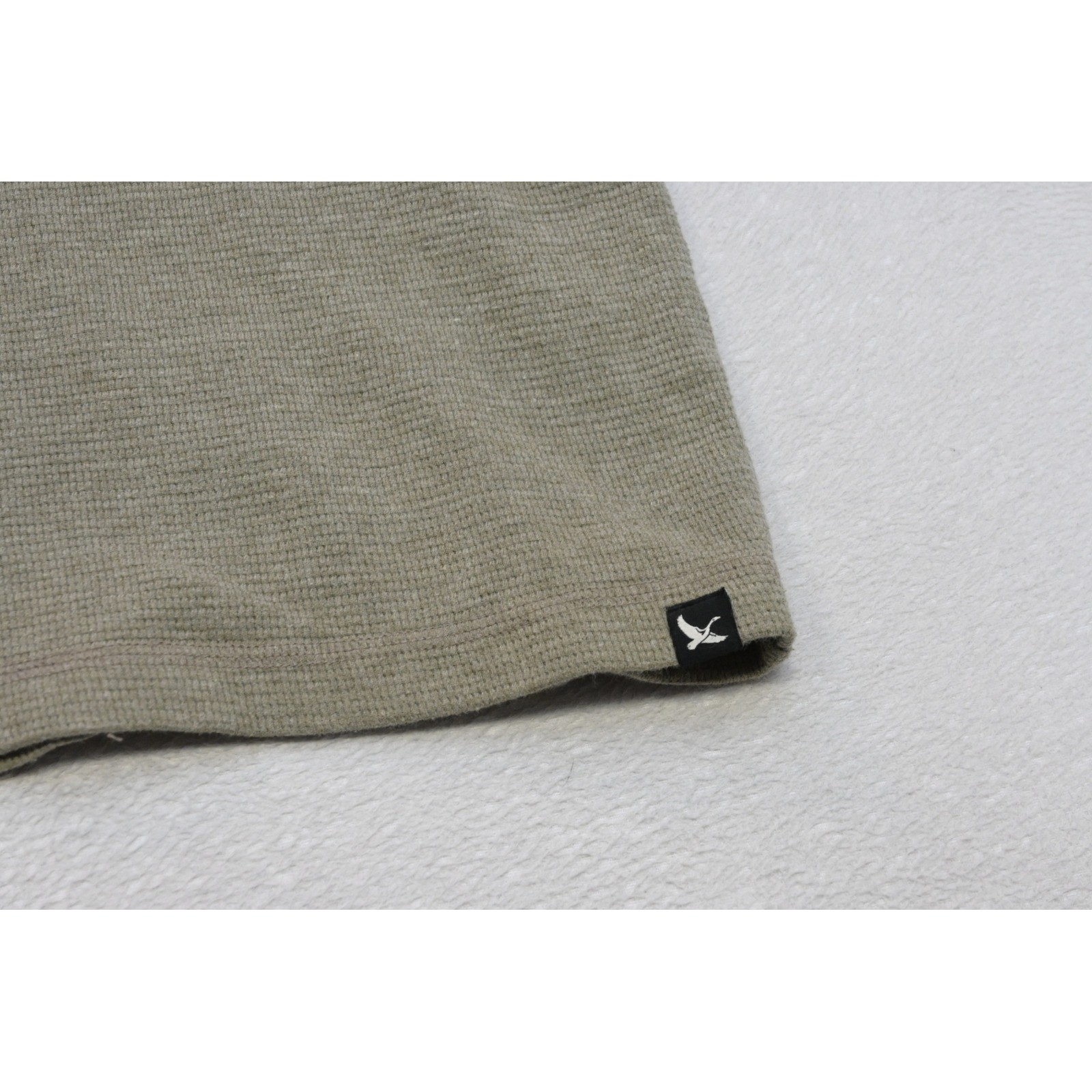 Eddie Bauer Thermal Henley Shirt Mens Large Olive Green Long Sleeve Excellent gallery
