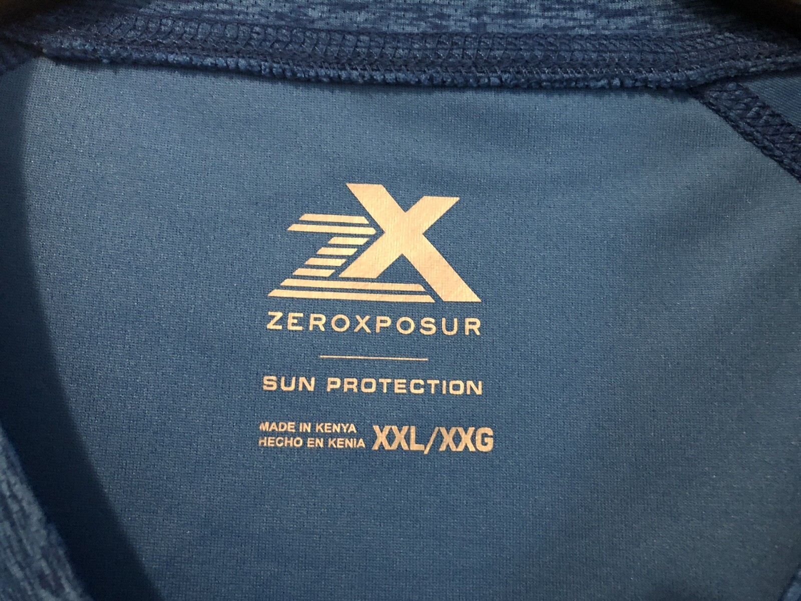 Men's ZX Bright Blue ZEROXPOSUR UPF Sun Protection 50+ Top XXL/XXG 2X Shirt SNKL gallery