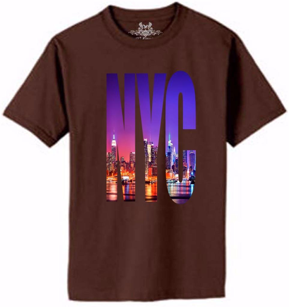 NEW MENS DIGITAL PRINTED NYC NEW YORK CITY LANDSCAPE GRAPHIC DESIGN T-SHIRT TEE gallery