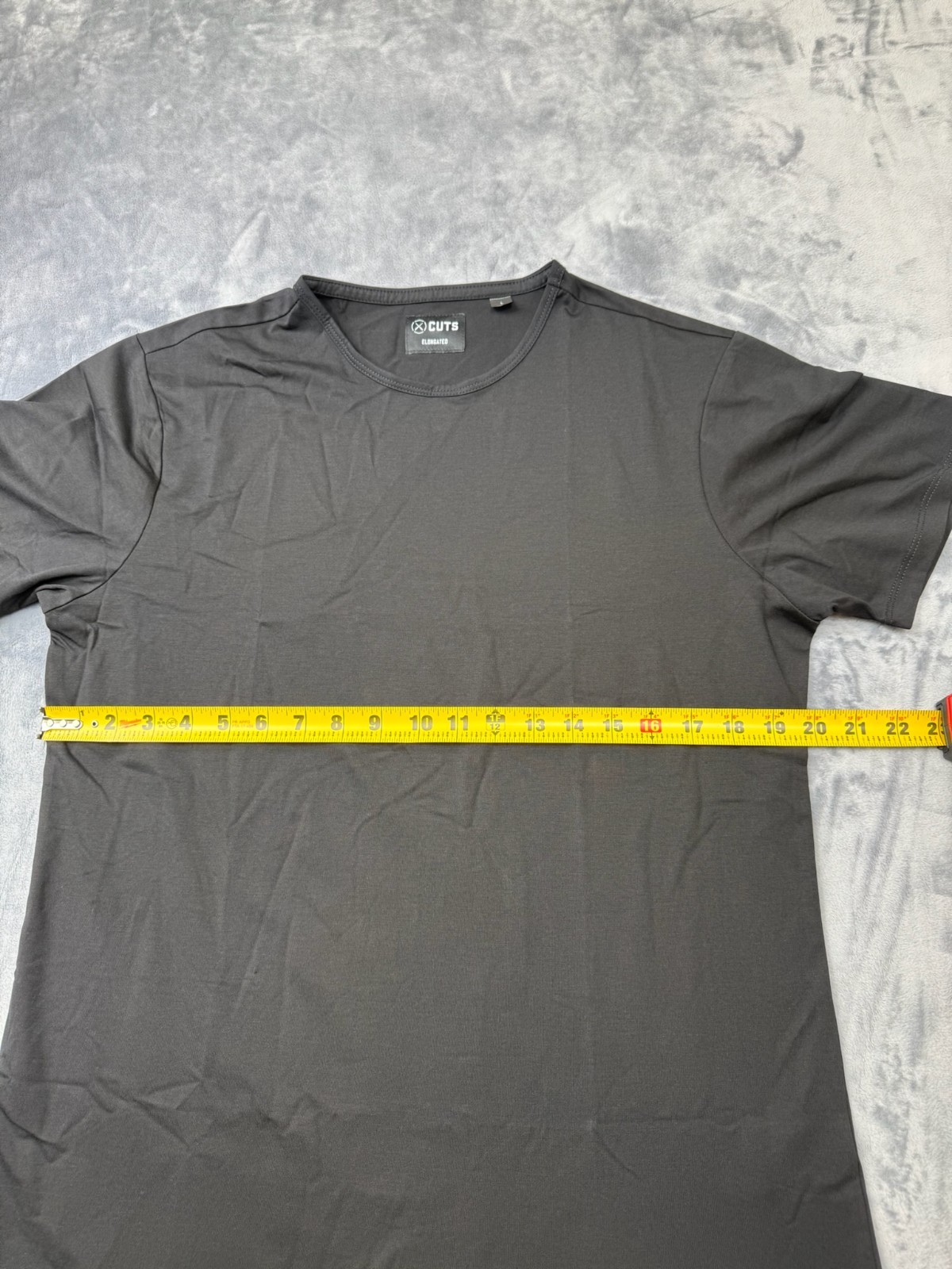 Cuts Clothing Crew Elongated Fit T-Shirt Men's Large Black Pyca Pro gallery