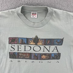 Vintage Anvil Mens Medium Green Single Stitch Made In USA Shirt Sedona Arizona
