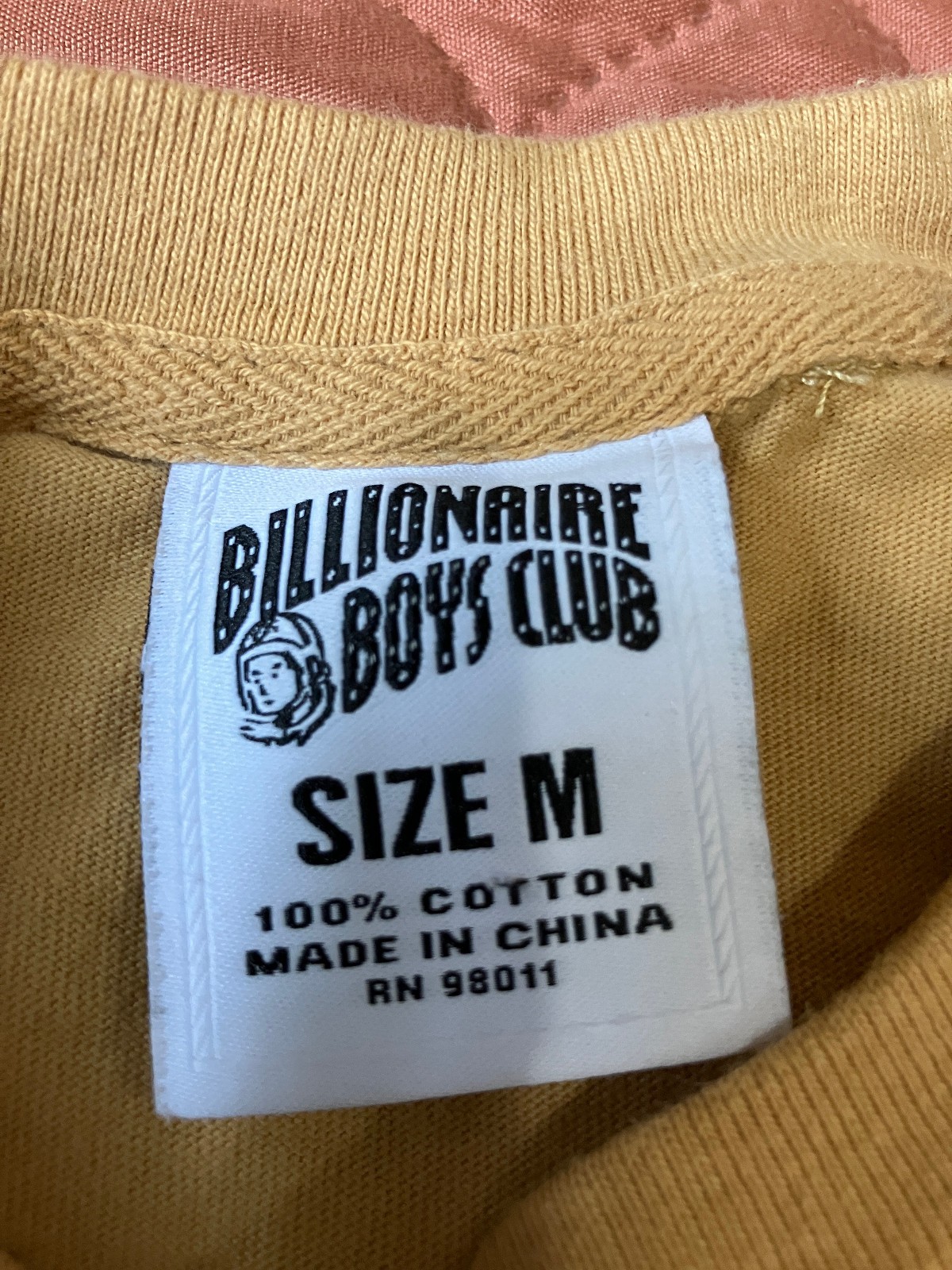 Billionaire Boys Club BBC Arch Logo Shirt Mens Medium Tan Beige Astronaut gallery