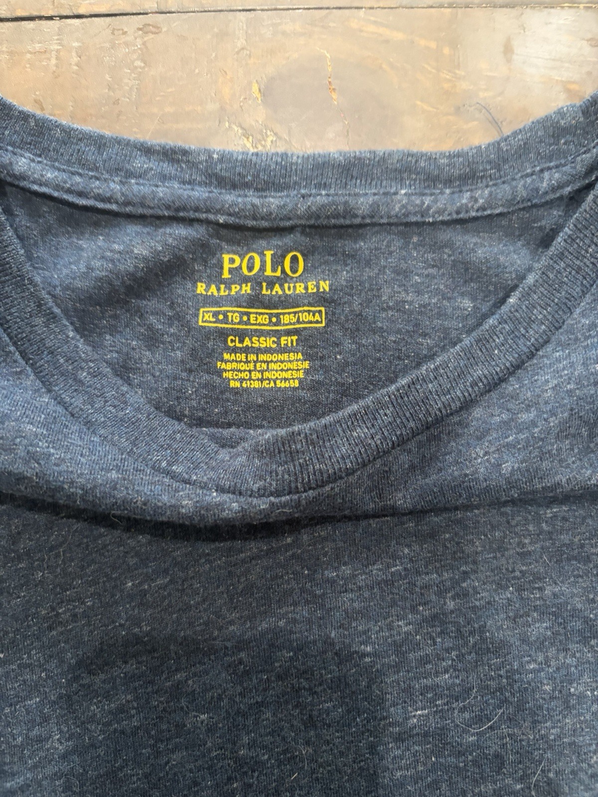 Polo Ralph Lauren Classic Fit Blue Solid Logo Crew Neck Long Sleeve T-Shirt XL gallery