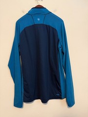 ☀️ Mountain Hardware 1/4 Zip Pullover Shirt Mens Large Wick.Q Blue Lightweight