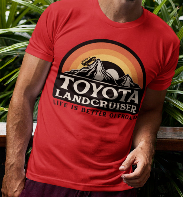 Toyota Landcruiser T-SHIRT S-3XL Life Is Better Off Road Graphic Logo GIFT TEE