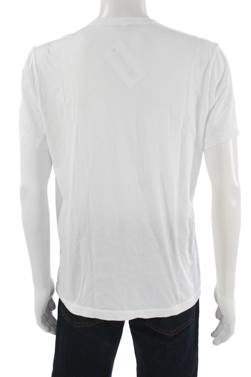 James Perse Mens Basic Short Sleeve Crew Neck 100% Cotton White T-Shirt Size 3 gallery