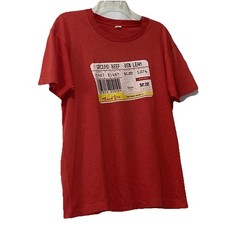 Vintage 80s Beef Tshirt single stitch 1987 red mens size L see pics e110