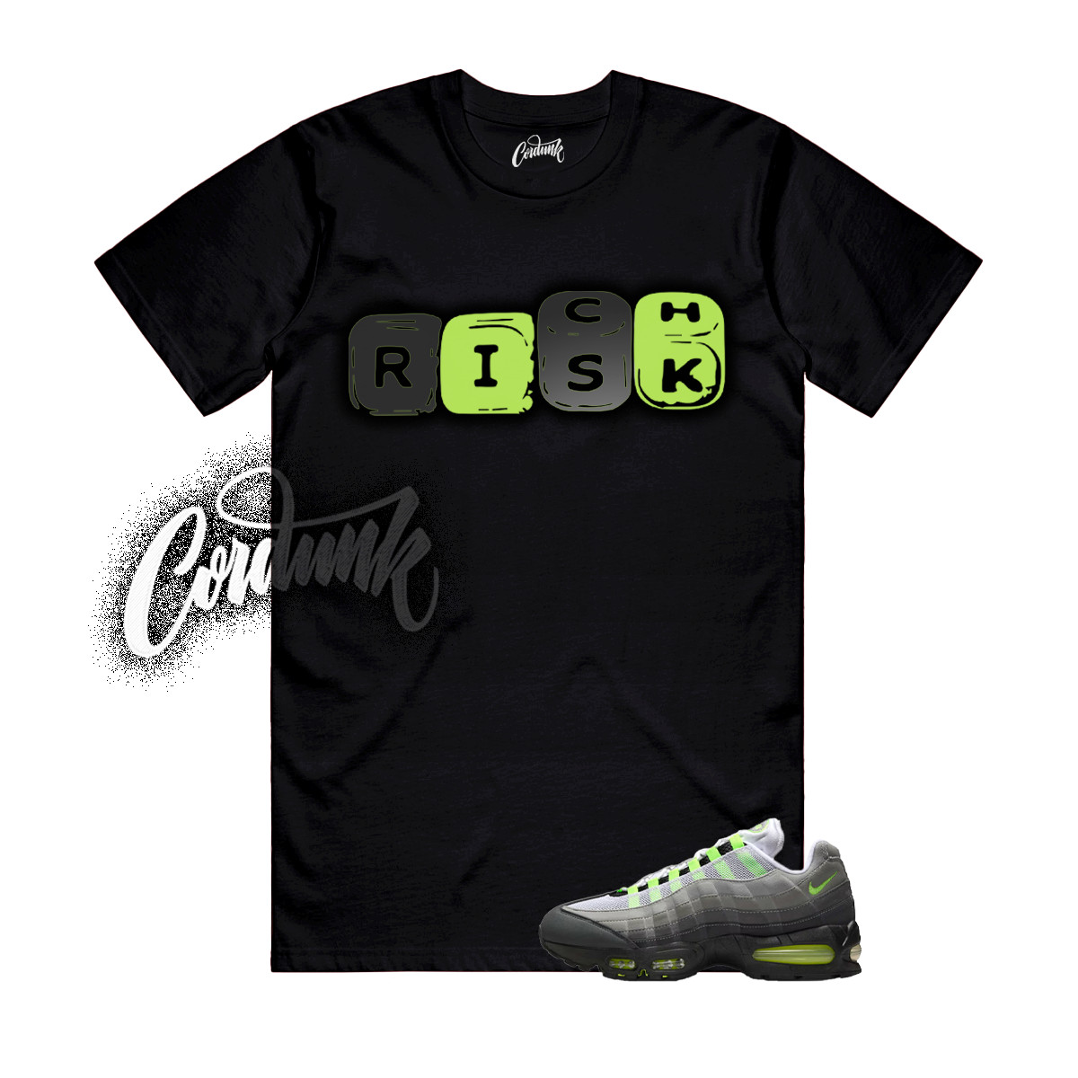 Air Max 95 Big Bubble Neon Black Yellow Cool Grey 2025 T Shirt Match RISK gallery