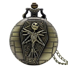 Steampunk Antique Nightmare Christmas Pocket Watch Mens Quartz Pocket Watch w…