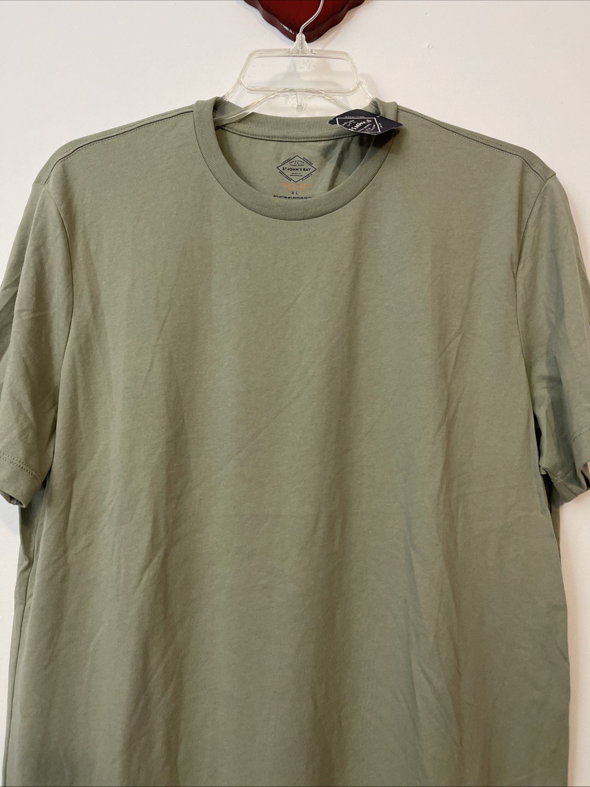 St Johns Bay Mens XL Green Super Soft Short-Sleeved Crewneck Tshirt NWT! A671 gallery