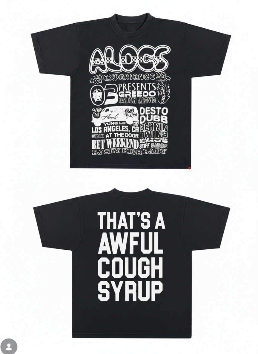That's A Awful Lot of Cough Syrup Shirt Streetwear Black Graphic Tee Size S-2xl gallery