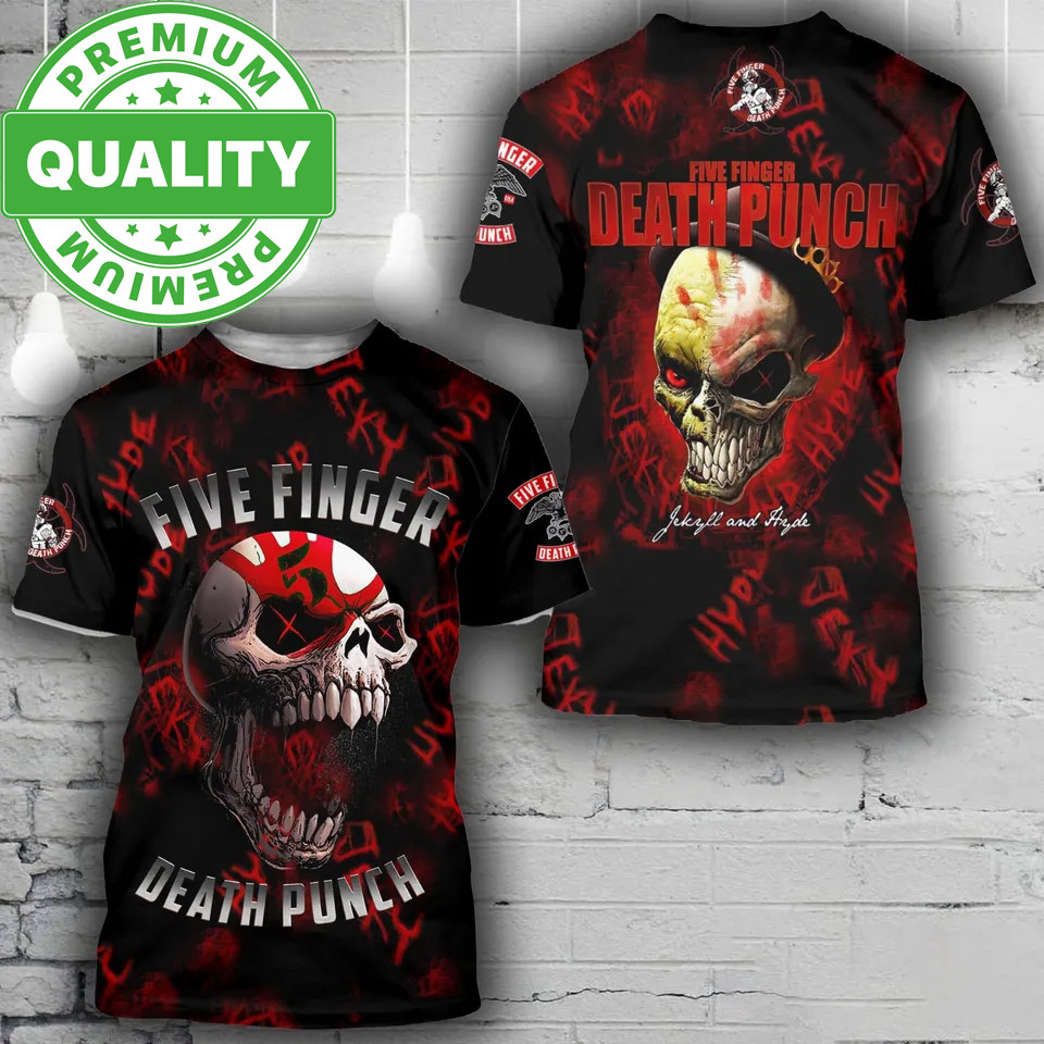 Hot Five Finger Death Punch Jekyll and Hyde 3D AOP Shirt Unisex S-5XL B07.665