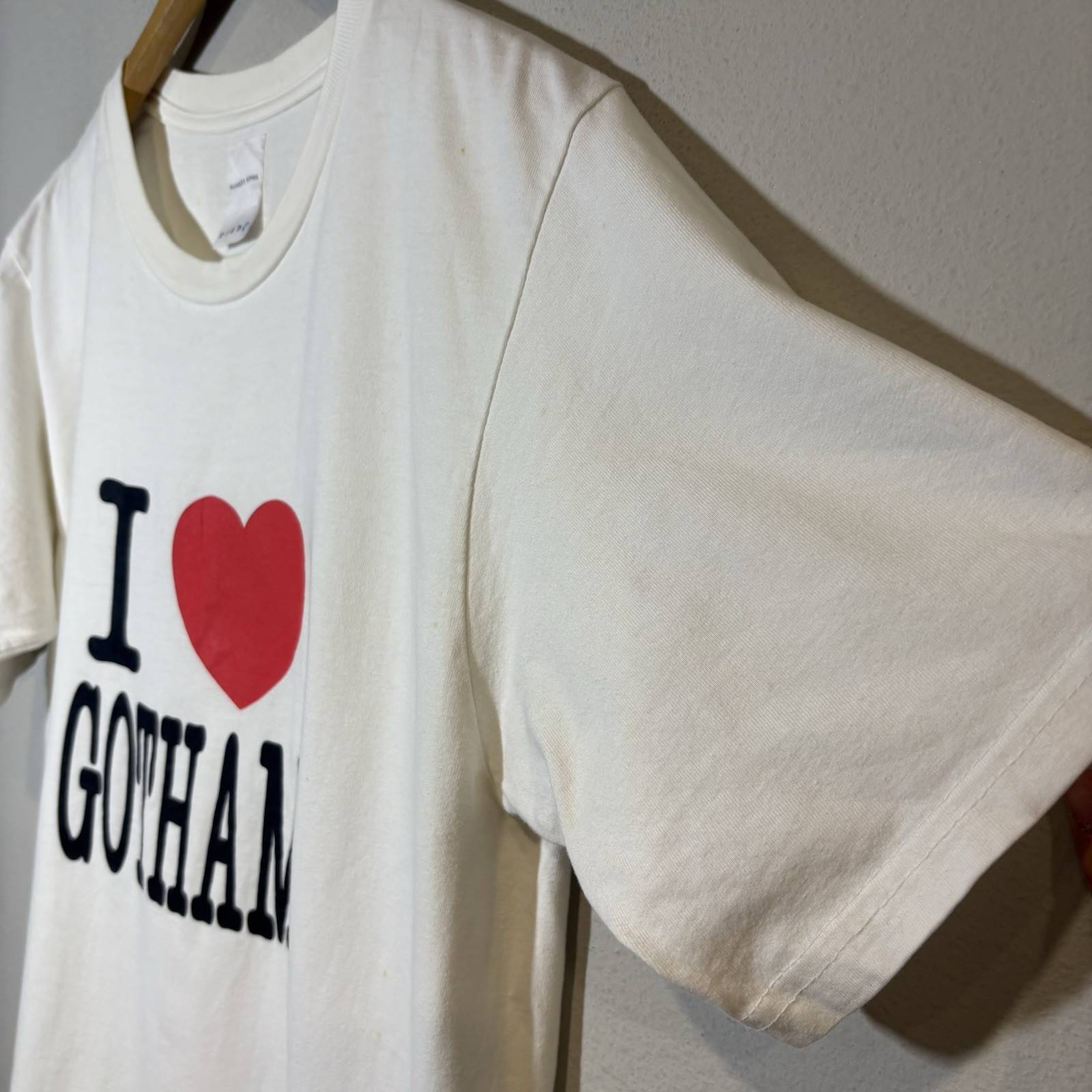 Number Nine I Love Gotham City Red Heart Japanese brand tee T-shirt Y2K L Rare gallery