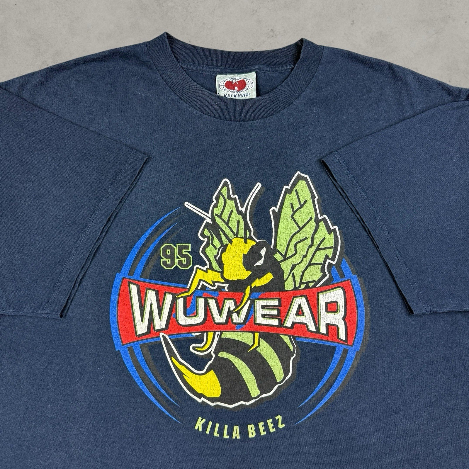 Vintage 90s Wu Wear Killa Beez Wu Tang Clan Rap Hip Hop Graphic T Shirt Size XXL gallery