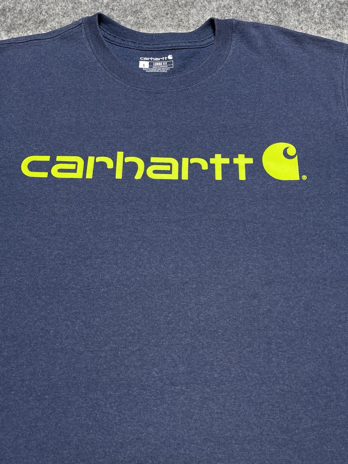 Carhartt Blue Green Type Spellout Work Wear Seattle Pro Team PNW Shirt L Loose gallery