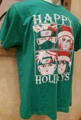 Shonen Jump NARUTO Shippuden Anime Christmas Happy Holidays Xmas T-Shirt L NWT