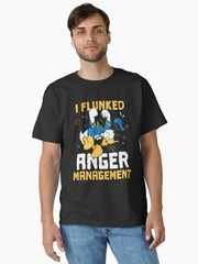 DISNEY DONALD DUCK I FLUNKED ANGER CLASSIC FUNNY T SHIRT UNISEX