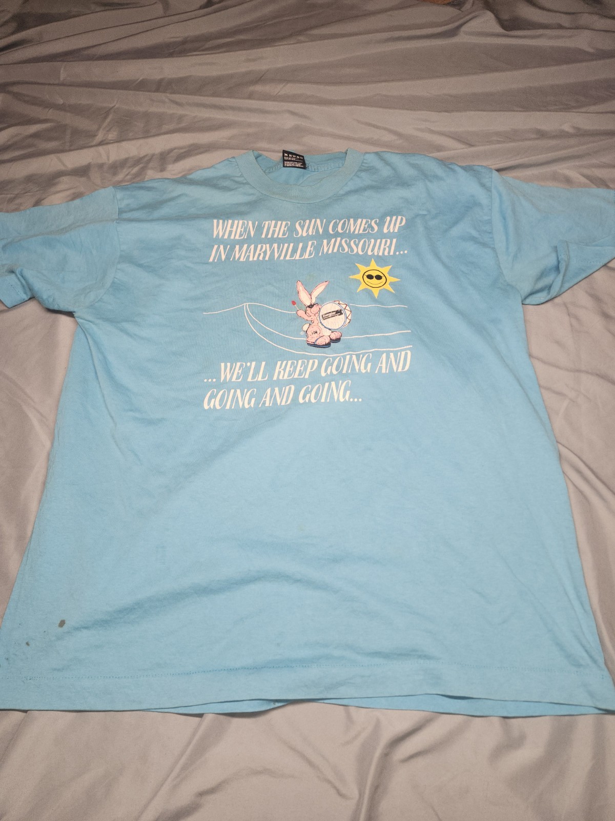 Vtg Energizer Bunny T Shirt 90s Single Stitch Maryville Missouri Double Sided gallery