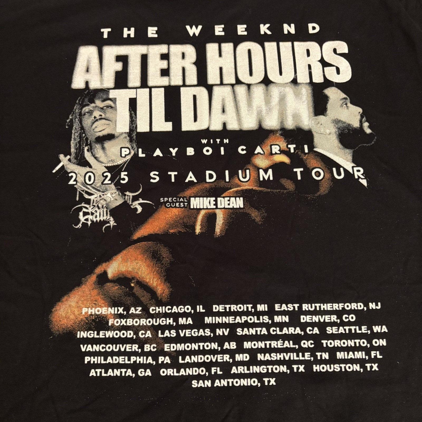 NWOT The Weeknd XO After Hours Til Dawn Tour shirt Large PLAYBOI CARTI Hip Hop gallery