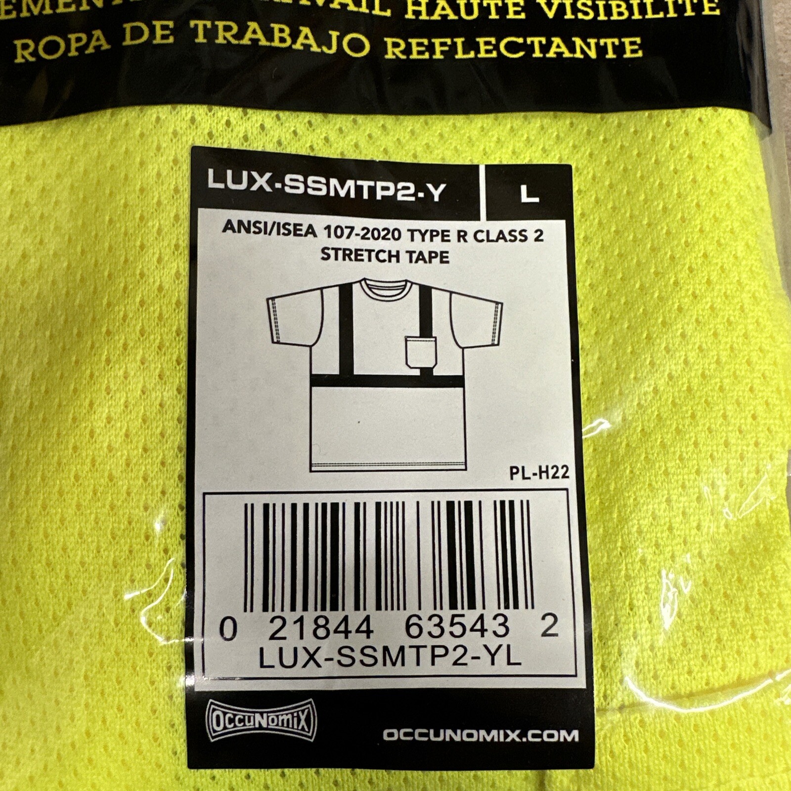 (2) High Visibility Reflective Road Work Safety T Shirt, ANSI/ISEA Class 2, Lg. gallery