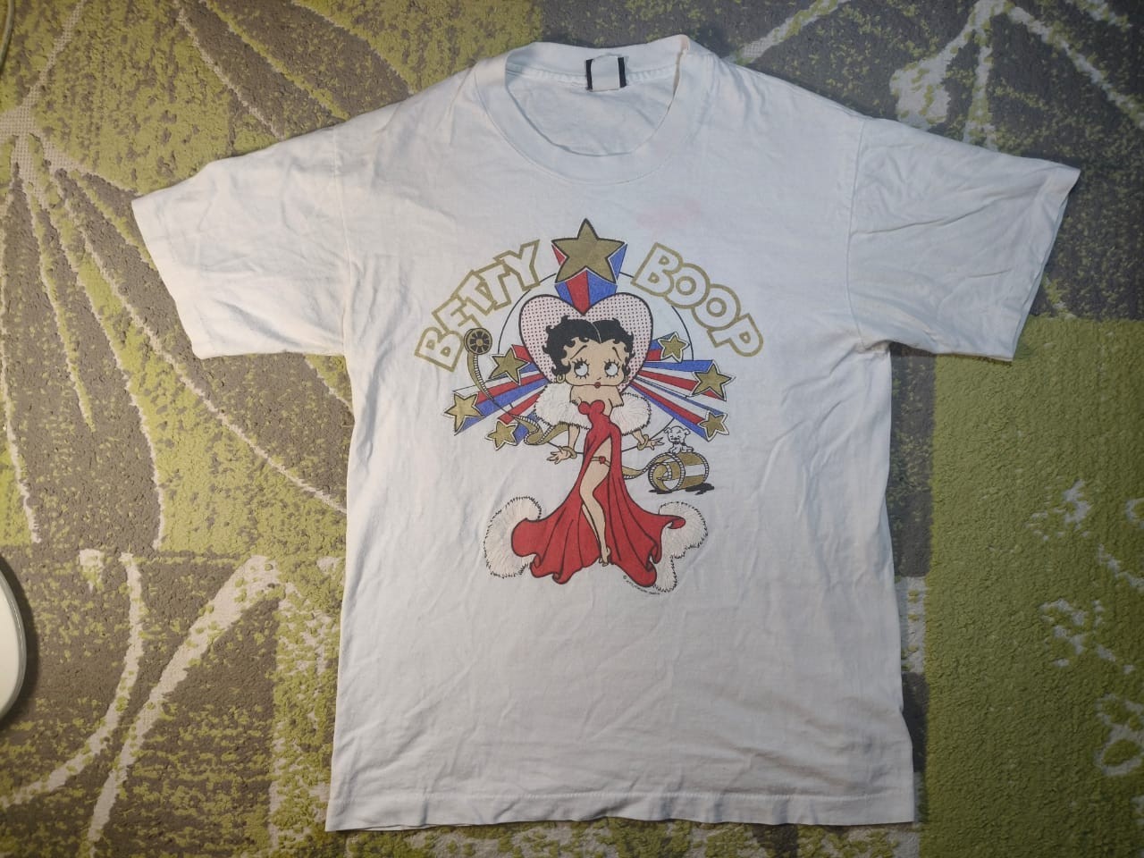 Vtg 90s Betty Boop Star Graphic Tee Diamond Dust Michael T-Shirts USA Sz Medium gallery