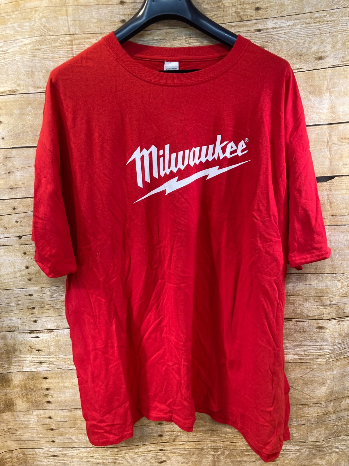 Milwaukee Tool T Shirt Tee Shirt Short Sleeve Red White Print Men’s 3XL ⭐️NEW⭐️