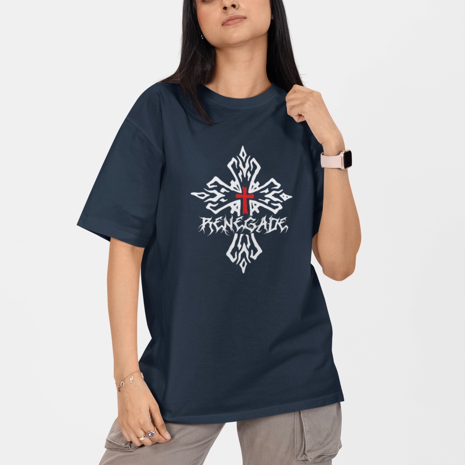 Renegade Cross Shirt Gothic Y2K Punk Streetwear Graphic T Shirt 100% Cotton gallery