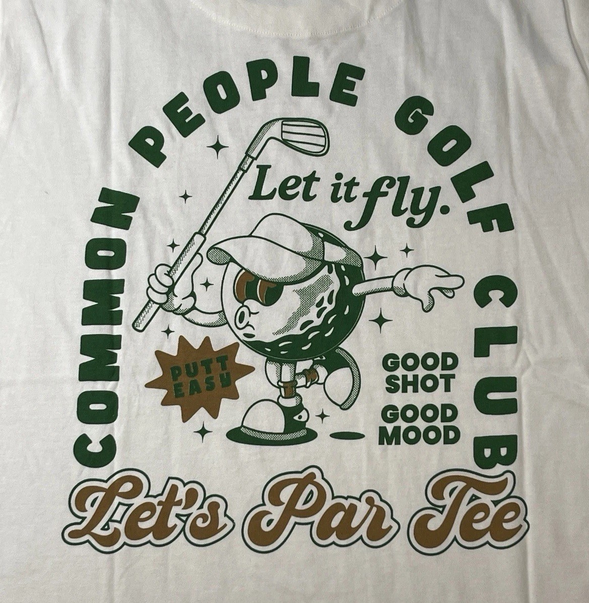 Common People Golf Club Printed Tee Men’s Medium OFF-White Graphic Shirt NWT gallery