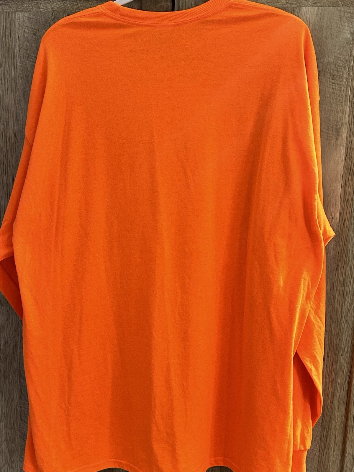 Mens ORANGE 2XL 3XL Cotton Tshirt Crew Neck Long Sleeve T-Shirt UNISEX gallery