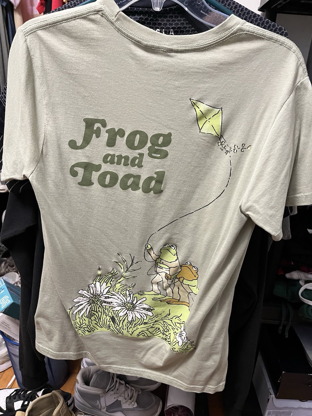 OFFICIAL Licensed Frog and Toad Double-Sided Graphic Print Beige Crew Neck Tee M gallery